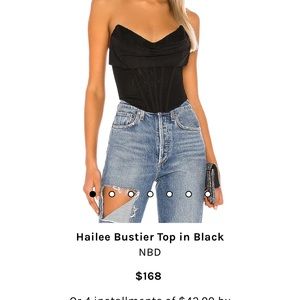 Revolve NBD Hailee Bustier Top in Black